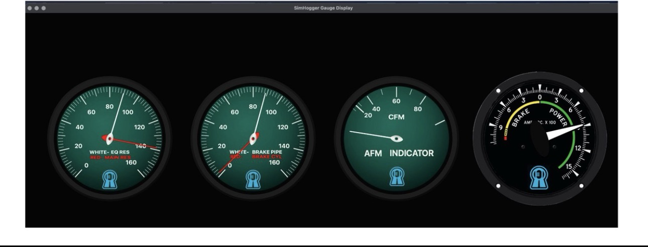 Diesel gauge display in SimHogger Suite